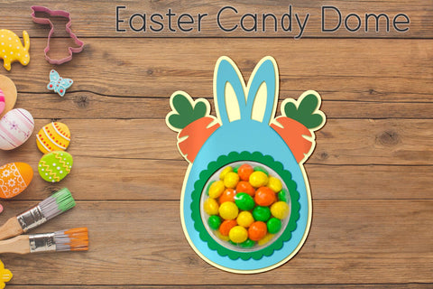 Easter bunny candy dome, Candy holder svg template SVG AnastasiyaArtDesign 