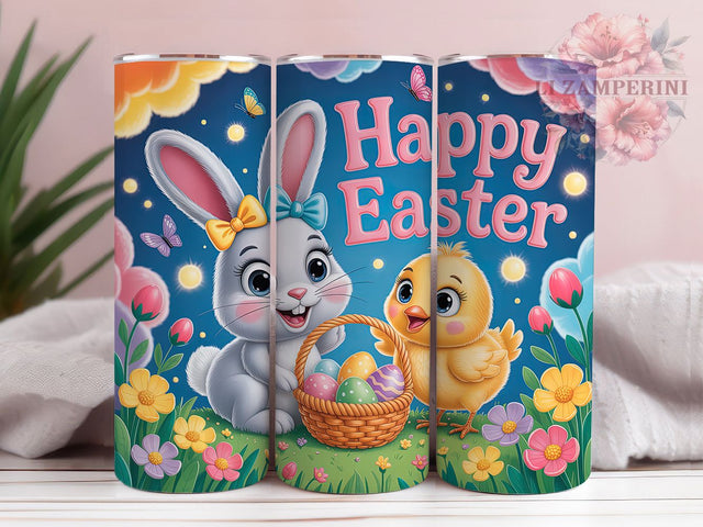 Easter Bunny Chick 20oz Tumbler, Spring Chick Design, Cute Bunny Sublimation, 20oz Tumbler PNG Wrap, Seasonal Cup Wrap, Holiday Sublimation Design, Digital Easter Chick Wrap Sublimation Li Zamperini 