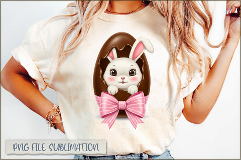 Easter Bunny Chocolate Egg PNG Sublimation Shetara Begum 