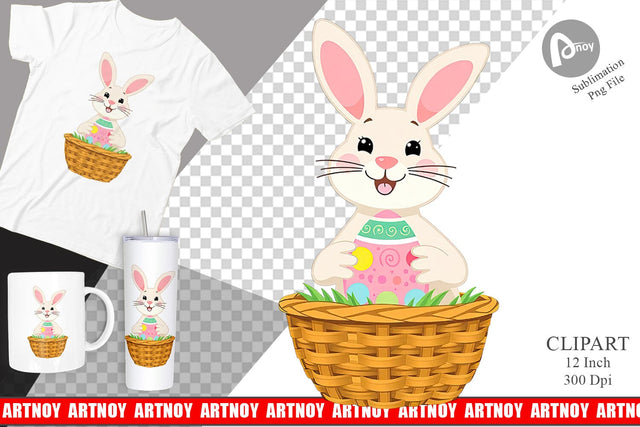 Easter Bunny Clipart Sublimation artnoy 