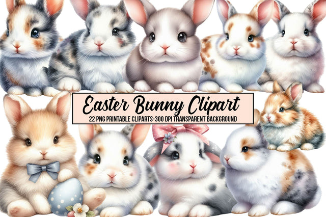 Easter Bunny Clipart Sublimation Rupkotha 