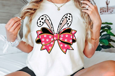 Easter Bunny Coquette Bow PNG, Coquette Sublimation Design Sublimation Regulrcrative 