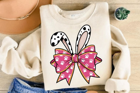 Easter Bunny Coquette Bow PNG, Coquette Sublimation Design Sublimation Regulrcrative 