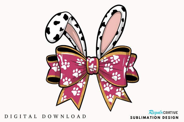 Easter Bunny Coquette Bow PNG, Coquette Sublimation Design Sublimation Regulrcrative 