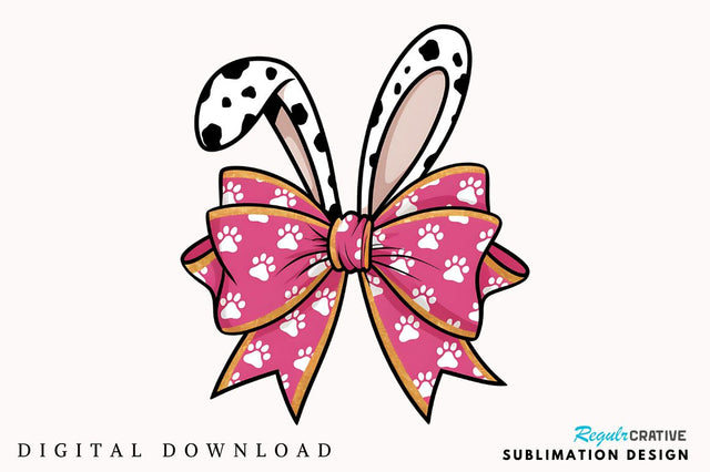 Easter Bunny Coquette Bow PNG, Coquette Sublimation Design Sublimation Regulrcrative 
