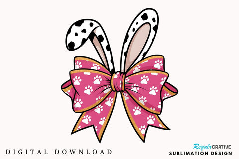 Easter Bunny Coquette Bow PNG, Coquette Sublimation Design Sublimation Regulrcrative 
