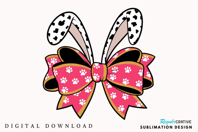 Easter Bunny Coquette Bow PNG, Coquette Sublimation Design Sublimation Regulrcrative 