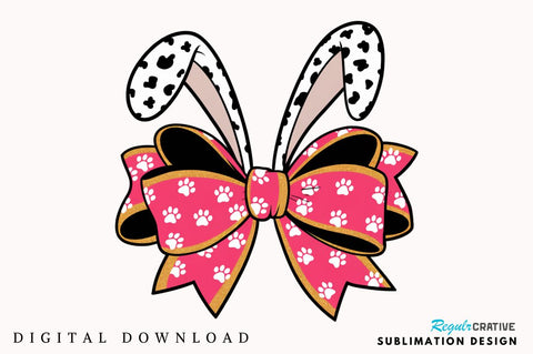 Easter Bunny Coquette Bow PNG, Coquette Sublimation Design Sublimation Regulrcrative 