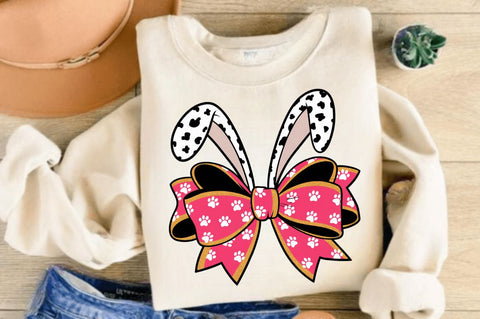Easter Bunny Coquette Bow PNG, Coquette Sublimation Design Sublimation Regulrcrative 