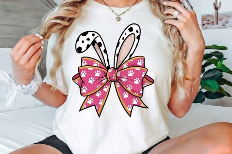 Easter Bunny Coquette Bow PNG, Coquette Sublimation Design Sublimation Regulrcrative 