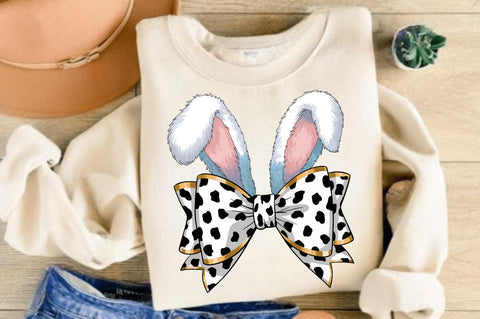 Easter Bunny Coquette Bow Sublimation Design Sublimation Regulrcrative 