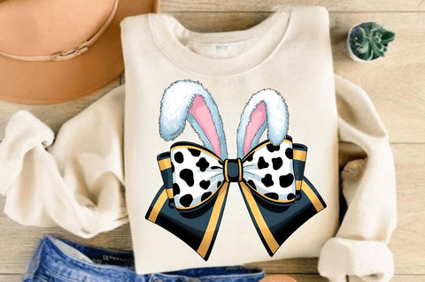 Easter Bunny Coquette Bow Sublimation Design Sublimation Regulrcrative 