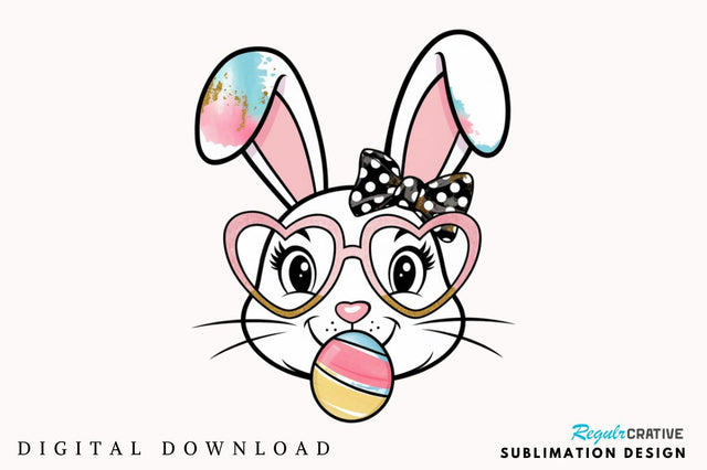 Easter Bunny Coquette PNG, Bunny Blowing Bubble Gum PNG, Happy Easter PNG, Coquette Bunny PNG, Coquette Easter PNG, Kids Easter Sublimation, Retro Easter Bunny Blowing Bubble PNG Sublimation Regulrcrative 