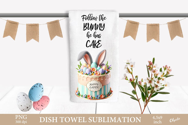 Easter Bunny Dish Towel PNG. Cake Sublimation PNG Sublimation Olga Terlyanskaya 