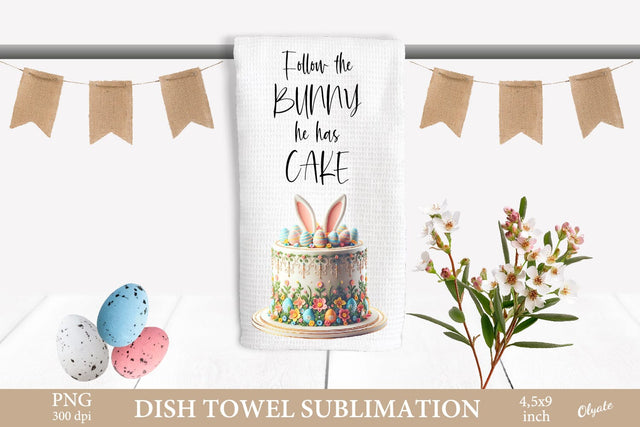 Easter Bunny Dish Towel PNG. Funny Quote Sublimation PNG Sublimation Olga Terlyanskaya 