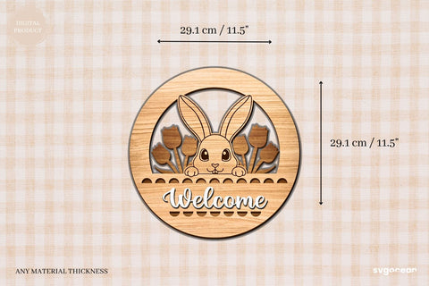 Easter Bunny Door Hanger Laser Cut SVG SvgOcean 