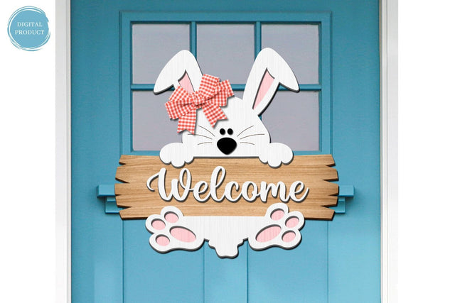 Easter Bunny Door Sign Laser Cut SVG SvgOcean 