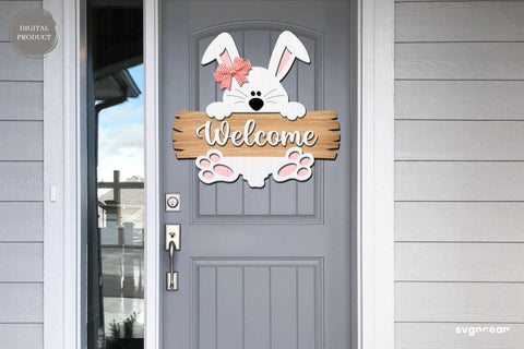 Easter Bunny Door Sign Laser Cut SVG SvgOcean 