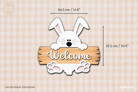 Easter Bunny Door Sign Laser Cut SVG SvgOcean 