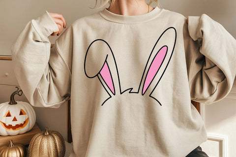 Easter Bunny Ears Svg, Cute Bunny Foot Svg, Rabbit Feet Svg, Happy Easter Svg SVG DesignDestine 