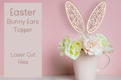 Easter bunny ears topper svg, Decoration laser cut SVG AnastasiyaArtDesign 