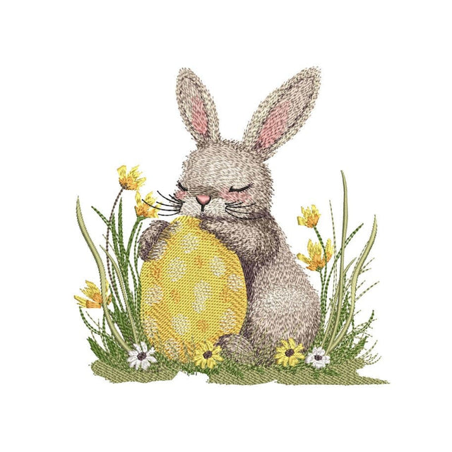 Easter Bunny, Easter Egg Embroidery Design, 3 sizes, Instant Download Embroidery/Applique DESIGNS Nino Nadaraia 