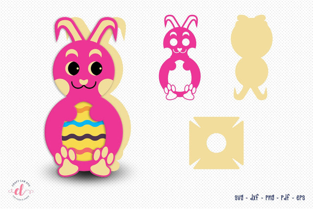 Easter Bunny Egg Holder SVG Design SVG CraftLabSVG 