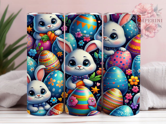 Easter Bunny Eggs 20oz Tumbler, Colorful Eggs Pattern, Cute Bunny Sublimation, 20oz Tumbler PNG Wrap, Springtime Cup Design, Holiday Sublimation Wrap, Digital Easter Bunny Design Sublimation Li Zamperini 