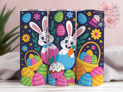 Easter Bunny Eggs 20oz Tumbler, Colorful Eggs Pattern, Cute Bunny Sublimation, 20oz Tumbler PNG Wrap, Springtime Cup Design, Holiday Sublimation Wrap, Digital Easter Bunny Design Sublimation Li Zamperini 