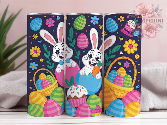 Easter Bunny Eggs 20oz Tumbler, Colorful Eggs Pattern, Cute Bunny Sublimation, 20oz Tumbler PNG Wrap, Springtime Cup Design, Holiday Sublimation Wrap, Digital Easter Bunny Design Sublimation Li Zamperini 