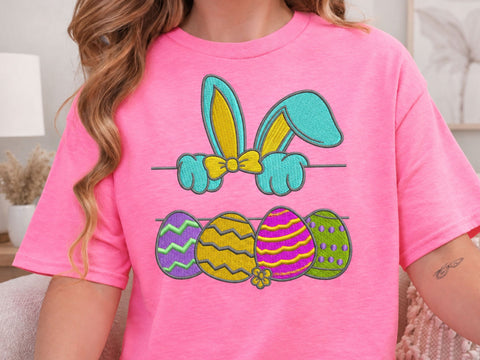 Easter Bunny Eggs Embroidery Design, 4 Size, Spring Machine Embroidery File Embroidery/Applique DESIGNS DesignDestine 
