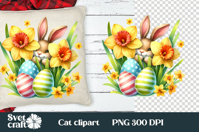 Easter bunny eggs spring flower sublimation design Sublimation Svetana Studio 