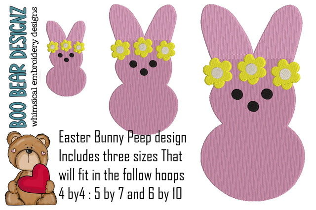 Easter Bunny Embroidery Design Embroidery/Applique DESIGNS Boo Bear Designz 
