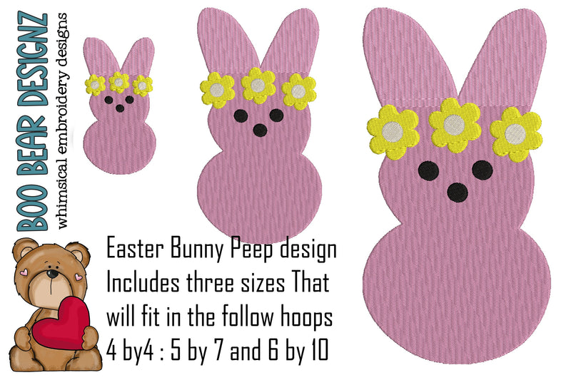 Easter Bunny Embroidery Design Embroidery/Applique DESIGNS Boo Bear Designz 