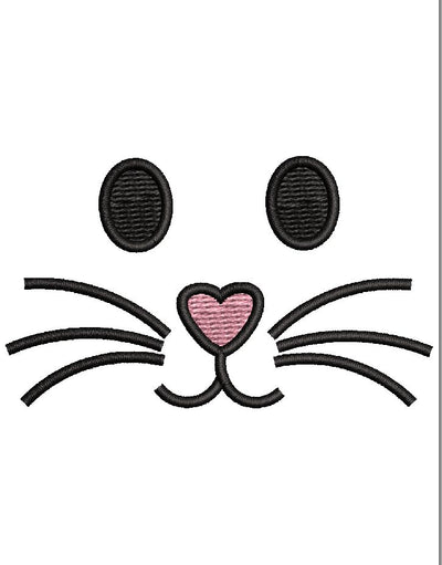 Easter Bunny Face Embroidery Design 4 Sizes - File formats in pes,dst,jef,xxx,exp,vip,vp3, holiday, season, bunny's, rabbit, trending Embroidery/Applique DESIGNS AestheticdesignsE 