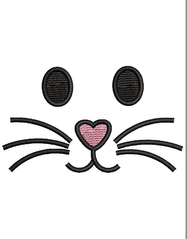 Easter Bunny Face Embroidery Design 4 Sizes - File formats in pes,dst,jef,xxx,exp,vip,vp3, holiday, season, bunny's, rabbit, trending Embroidery/Applique DESIGNS AestheticdesignsE 