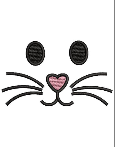 Easter Bunny Face Embroidery Design 4 Sizes - File formats in pes,dst,jef,xxx,exp,vip,vp3, holiday, season, bunny's, rabbit, trending Embroidery/Applique DESIGNS AestheticdesignsE 