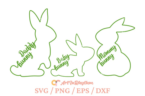 Easter Bunny Family svg, Easter Rabbit Family svg SVG Artinrhythm shop 