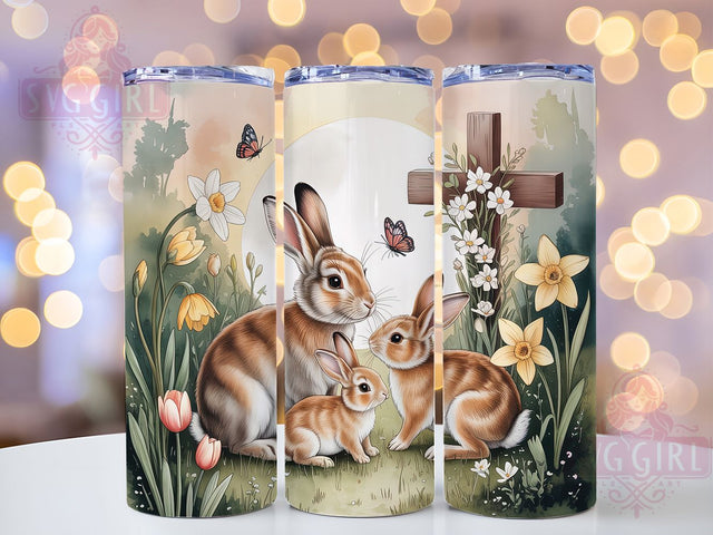 Easter Bunny Family Tumbler, Easter Bunny Tumbler, Cute Bunny Wrap, Festive Bunny Wrap, Spring Bunny Wrap, Sublimation Design, Trendy Gift Idea Sublimation SvggirlplusArt 