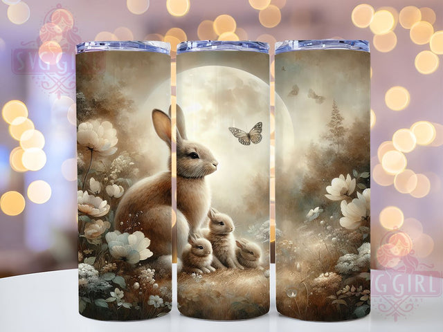 Easter Bunny Family Tumbler, Easter Bunny Tumbler, Cute Bunny Wrap, Festive Bunny Wrap, Spring Bunny Wrap, Sublimation Design, Trendy Gift Idea Sublimation SvggirlplusArt 