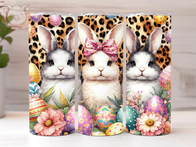 Easter Bunny Floral 20oz Tumbler Png, Sublimation Design, Happy Easter Tumbler Png, Digital Download PNG Sublimation Lara' s Designs 