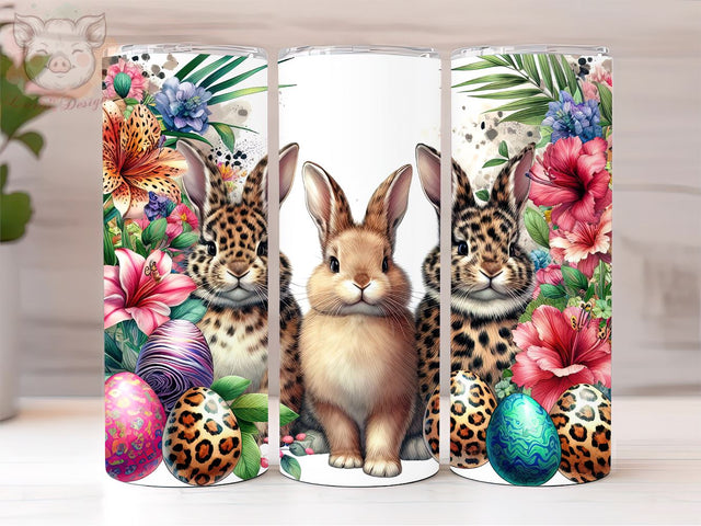 Easter Bunny Floral 20oz Tumbler Png, Sublimation Design, Happy Easter Tumbler Png, Digital Download PNG Sublimation Lara' s Designs 