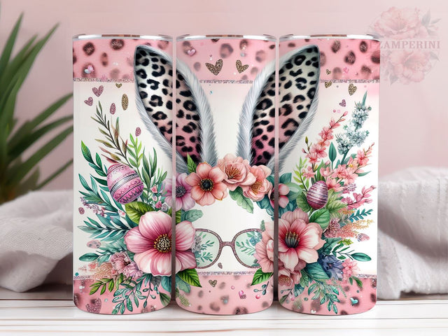 Easter Bunny Floral 20oz Tumbler Wrap PNG, Bunny Ears Png, Straight & Tapered Tumbler Wrap, Happy Easter Tumbler PNG, Instant Digital Download Sublimation Li Zamperini 