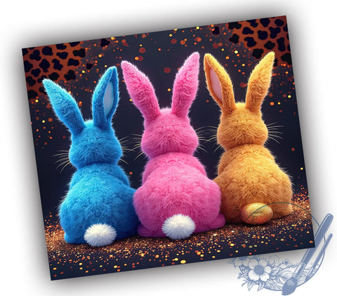 Easter Bunny, Glitter Leopard, 20oz Tumbler, Sublimation Design, Easter Gift, Spring Decor, Animal Print Tumbler Sublimation ToriDesigns 