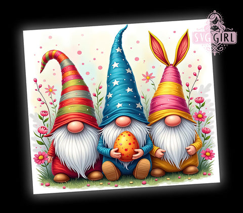 Easter Bunny Gnomes Tumbler Wrap, Funny Easter Design, 20oz Sublimation Wrap, Cute Gnome Art, Digital Download Tumbler, Spring Gnome Drinkware, Easter Gift Idea, Whimsical Bunny Design Sublimation SvggirlplusArt 