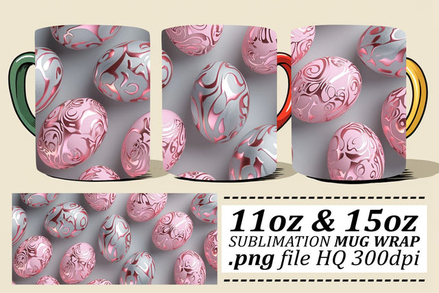 Easter Bunny Hop Mug Wraps | Spring Sublimation 11oz 15oz Sublimation afrosvg 