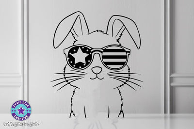 Easter Bunny Illustration, Bunny Art Vector Design, Bunnyn Line art SVG PNG SVG FiveStarCrafting 