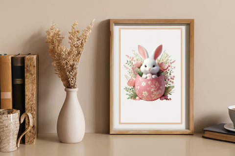 Easter Bunny in Pocket Clipart PNG Bundle Sublimation SVGArt 