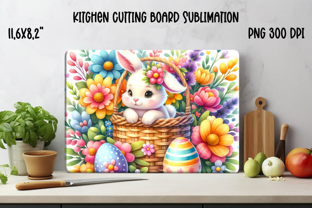 Easter bunny kitchen cutting board PNG | Easter bunny PNG Sublimation Svetana Studio 