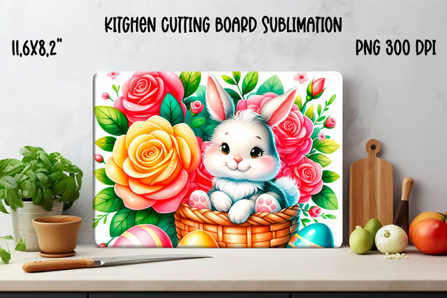 Easter bunny kitchen cutting board PNG | Kitchen sublimation Sublimation Svetana Studio 
